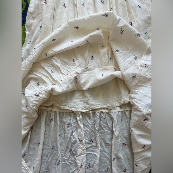 100% Cotton Floral Embroidered Spring Maxi Dress Size Medium - Picture 8 of 10
